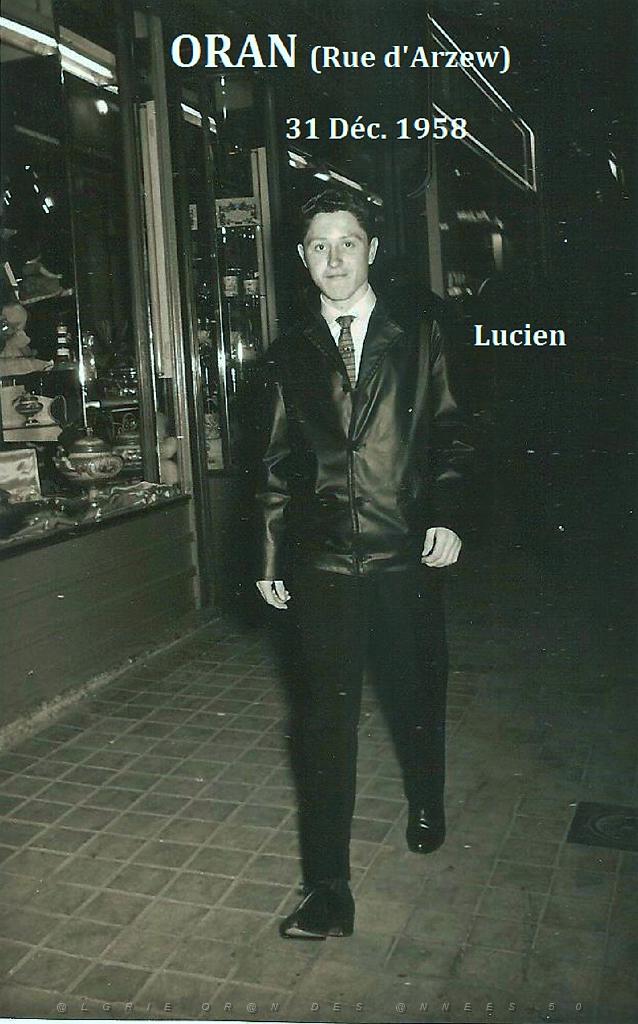 1956  LUCIEN MARTINEZ RUE D ARZEW.jpg - Lucien - Oran